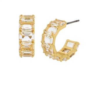 Kurt Geiger London - Crystal Huggie Hoop Earrings NWT